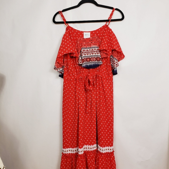 Misa Los Angeles off the shoulder midi dress size medium - Picture 2 of 12